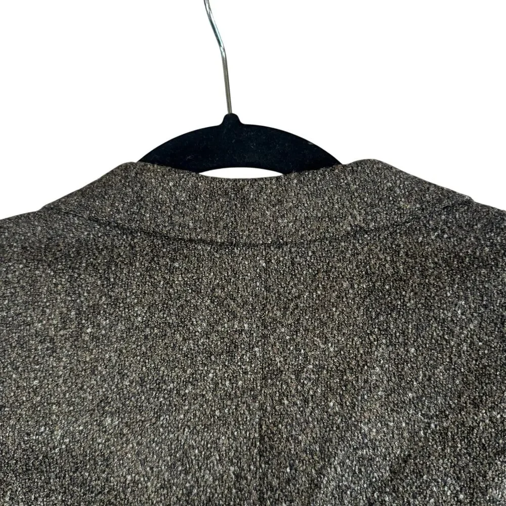 Vintage Pronto Uomo Brown Nubby Wool Sport Coat Men's 3 Button Blazer Jacket 44L